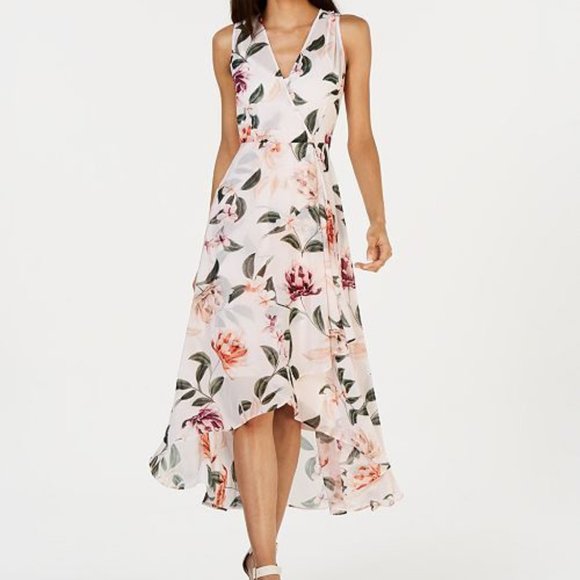 Calvin Klein Dresses & Skirts - Calvin Klein Women's 4 Floral Print High Low Maxi Dress VGUC